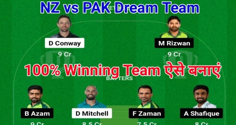 NZ Vs PAK World Cup Dream11 Team Prediction: आज के मैच में यह खिलाड़ी को बनाए कप्तान और उप कप्तान जल्दी से टीम बनाकर करोड़ो कमाए