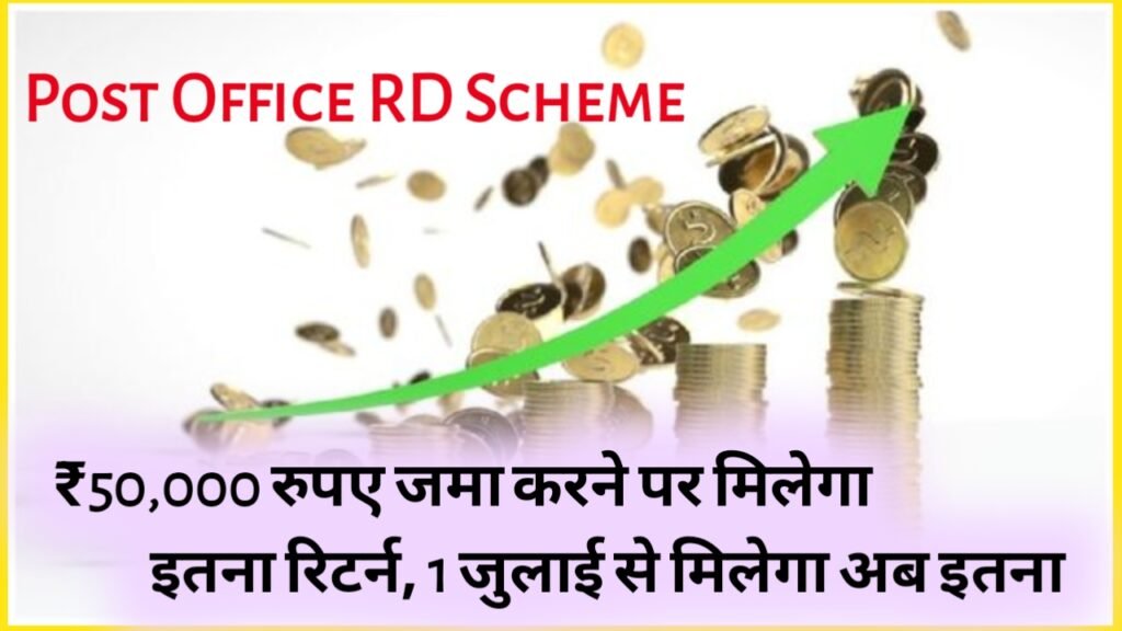 Post Office RD Scheme: ₹50,000 रुपए जमा करने पर मिलेगा इतना रिटर्न, 1 जुलाई से मिलेगा अब इतना