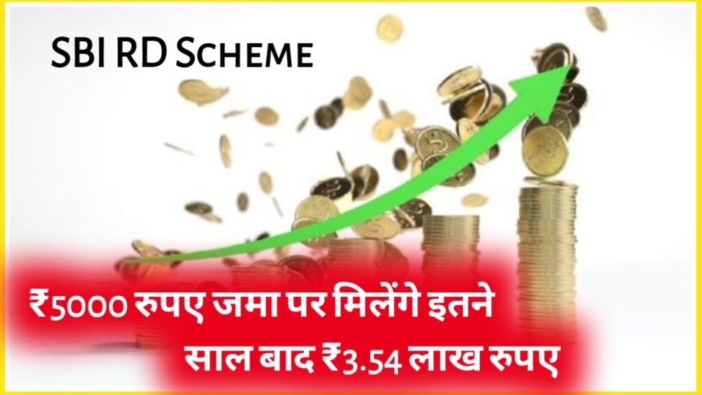 SBI RD Scheme: ₹5000 रुपए जमा पर मिलेंगे इतने साल बाद ₹3.54 लाख रुपए